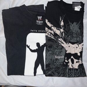 WWE Vintage Randy Orton 2 shirt bundle Medium